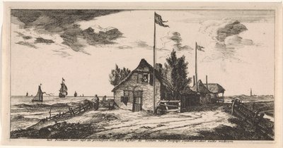 Gözcü bir postacı ile postane Kartpostal (dizi adı) by Joost van Geel