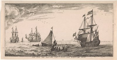 denizde gemiler Kartpostal (dizi adı) by Joost van Geel