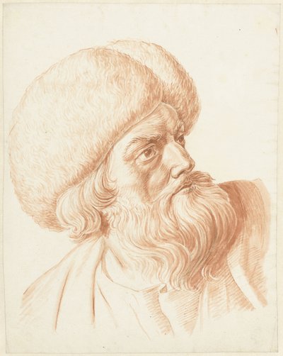 Kürk şapkalı bir adamın başı by Jordanus Hoorn
