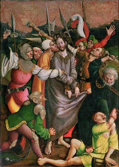 İsa Getsemani Bahçesinde tutuklandı (panel) by Jorg I Breu