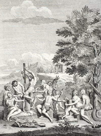 İnsan Kurbanı, 'Voyage Historique de l'Amerique Meridionale'den, 1752 by Jorge and Ulloa, Antonio de Juan y Santacilia