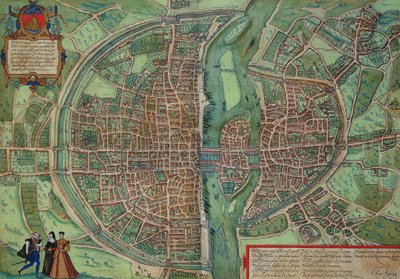 Paris Haritası, Georg Braun (1541-1622) ve Frans Hogenberg (1535-90) tarafından yazılan 