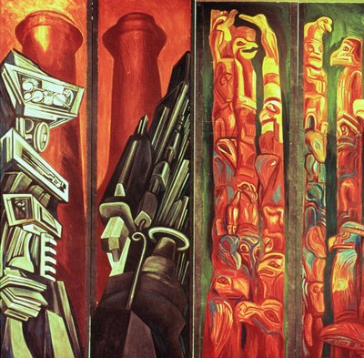 Amerikan Medeniyeti Destanından Dekoratif Panel III by José Clemente Orozco