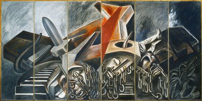 Dalış Bombacısı ve Tank, 1940. by José Clemente Orozco