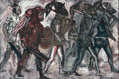 Teules, c.1945 (kağıt üzerinde guaj) by José Clemente Orozco