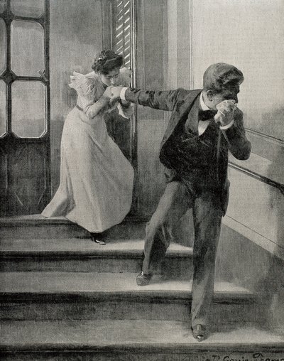 Hüzünlü veda. 1900 (çizim) by José García Ramos