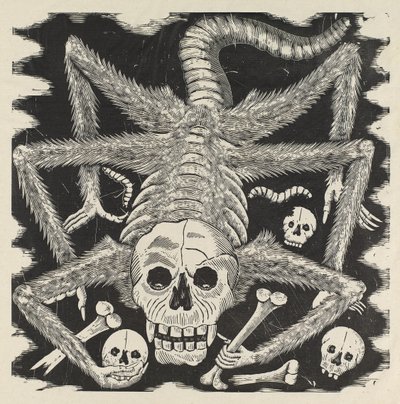 Calavera huertista, c.1914, 1930'da basılmış (gravürlü foto-kabartma gravürü) by José Guadalupe Posada