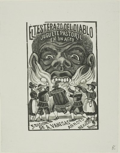 Şeytan Kıçıyla Kafasını Patlatıyor by José Guadalupe Posada