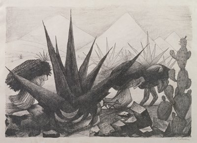 Kızılderililer ve Magney Bitkileri by José Clemente Orozco