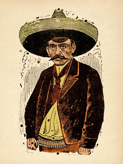 Meksika Devrimi - Emiliano Zapata, c.1910-1912 (ksilografi) by José Guadalupe Posada