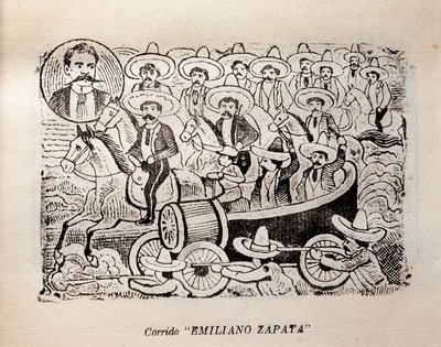 Meksika. Meksika Devrimi “Corrido Emiliano Zapata” (gravür) by José Guadalupe Posada