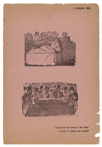 Beden ve Ruhun Ayrılması (gravür) by José Guadalupe Posada