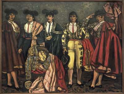 Genç boğa güreşçileri (kadın boğa güreşçileri). 1931 (tuval üzerine yağlı boya) by Jose Gutierrez Solana