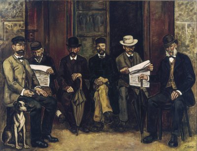Eczane Buluşması. 1934 (tuval üzerine yağlı boya) by Jose Gutierrez Solana