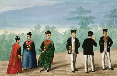 Manila ve Çevresi: Farklı Kolejlerden Öğrenciler by Jose Honorato Lozano