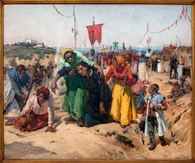 Sözler; Jose Malhoa (1855-1933), Ahşap Üzerine Yağlıboya Tablo by José Malhoa