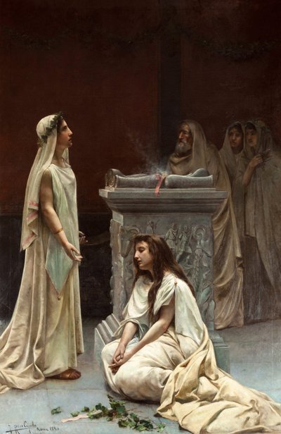 Akademik sanat: Vestals, Rico Cejudo, Jose (1864-1943) by Jose Rico y Cejudo