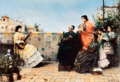 Şifanın ziyareti (20. yüzyıl başı resim) by Jose Rico y Cejudo