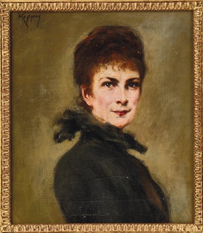 Bavyeralı Elisabeth'in portresi. by Josef Arpád von Koppay