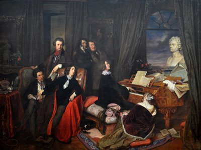 Franz Liszt Piyanoda Hayal Kurarken, 1840 by Josef Danhauser