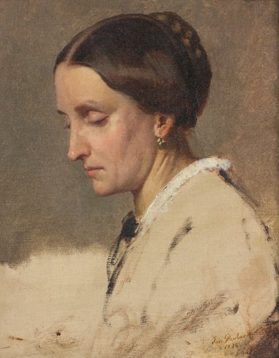 kadın portresi by Josef Danhauser