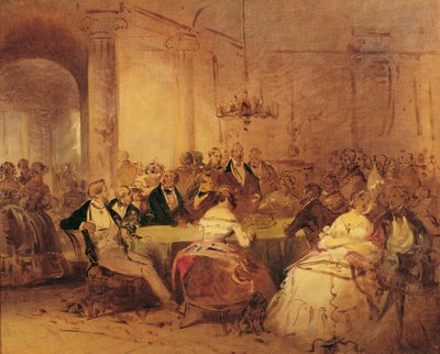 sosyal sahne by Josef Danhauser