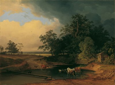 Akşam havasında Au manzara by Josef Feid