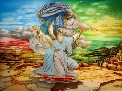 A2_Exodus_21_Musa Vaat Edilen Toprakları Görüyor by Josef Johann Michel