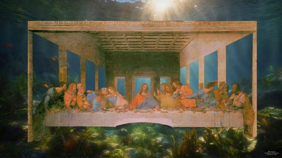 JJM-recreate_Leonardo da Vinci_Son Akşam Yemeği_sualtı by Josef Johann Michel