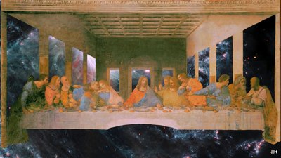 JJM-yeniden yarat: Leonardo da Vinci_Son Akşam Yemeği+JWST by Josef Johann Michel