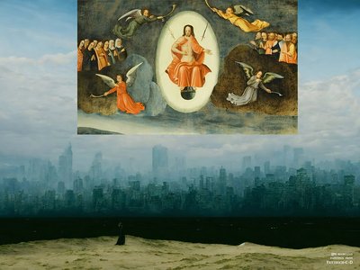 JJM, Friedrich CD'sini yeniden yarattı: Şehrin önündeki keşiş vizyonu 2 by Josef Johann Michel