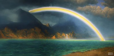 JJM, Bierstadt-A'yı yeniden yaratıyor: Jenny Gölü üzerindeki Gökkuşağı by Josef Johann Michel
