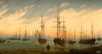 JJM, Friedrich-CD'yi yeniden yaratıyor: Liman Manzarası (Panorama) by Josef Johann Michel