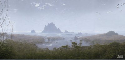 JJM, Friedrich-CD'yi yeniden yaratıyor: Felsenriff am Meeresstrand (Panorama) by Josef Johann Michel