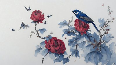 mürekkeple boyama: blue_01'de ŞAKAYIK by Josef Johann Michel