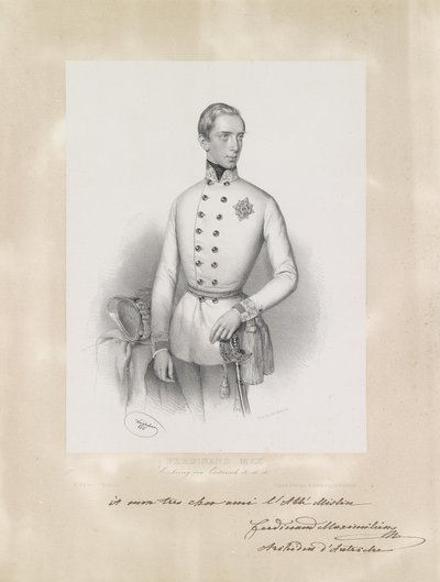 Üniformalı genç Arşidük Ferdinand Maximilian