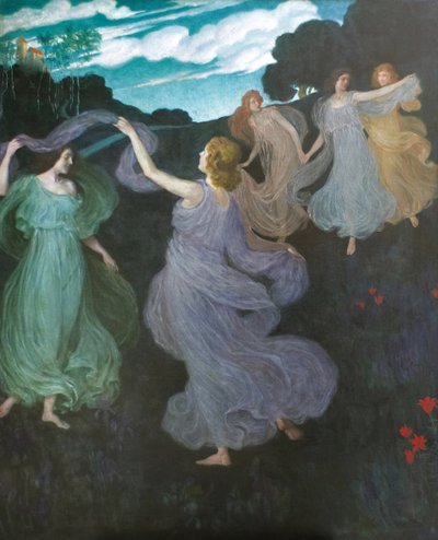 Elflerin Dansı, 1888-1889. by Josef Maria Auchentaller