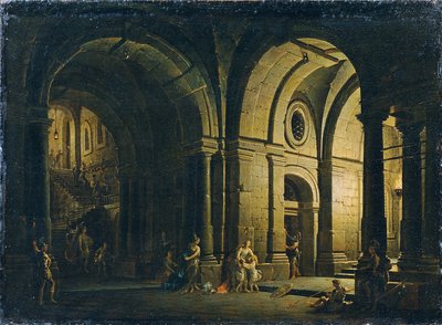 Julius Sabinus'un hapishanedeki ailesine vedası by Josef Platzer