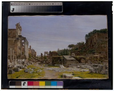 Roma Forumu'nun iki görünümü by Josef Theodor Hansen