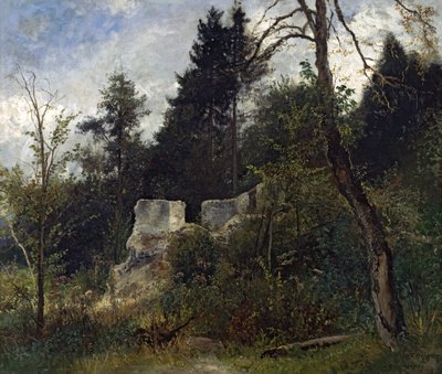 Kalıntılar ile manzara by Josef Wenglein