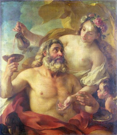 Jüpiter, Hebe ve Aşk Tanrısı by Joseph-Marie the Elder Vien