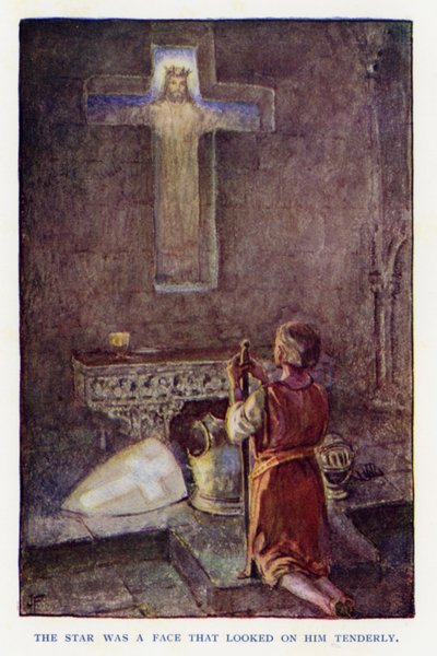 Sir Knight of the Splendid Way için çizim (renkli taş) by Joseph (after) Finnemore