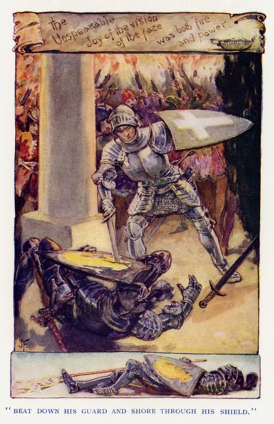 Sir Knight of the Splendid Way için çizim (renkli taş) by Joseph (after) Finnemore