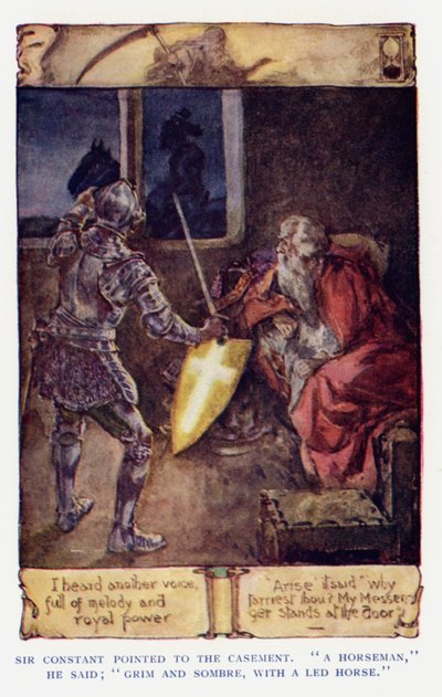 Sir Knight of the Splendid Way için çizim (renkli taş) by Joseph (after) Finnemore