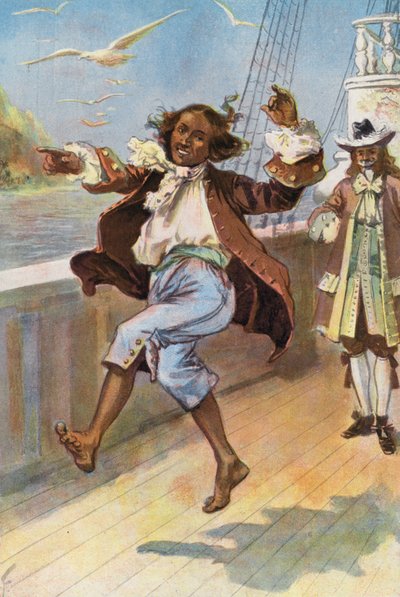 Robinson Crusoe: Cuma dans etti ve kapladı (renkli taş) by Joseph (after) Finnemore