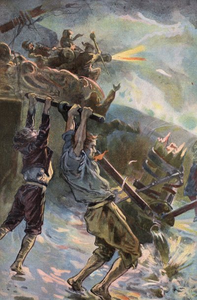 Robinson Crusoe: Pompada çalışıyorum (renkli taş) by Joseph (after) Finnemore