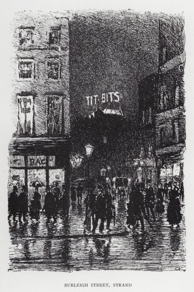 Burleigh Caddesi, Strand (taş) by Joseph (after) Pennell