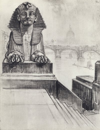 Sfenks (lito) by Joseph (after) Pennell