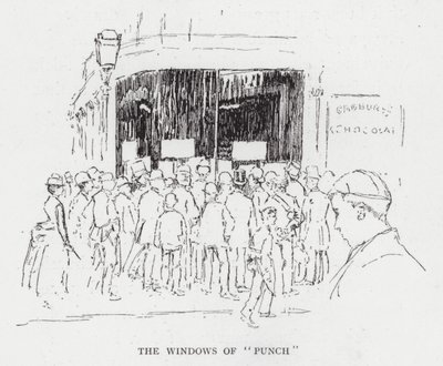 "Punch" Pencereleri (lito) by Joseph (after) Pennell