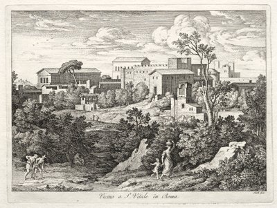 San Vitale Görünümü, Roma, c. 1810. by Joseph Anton Koch